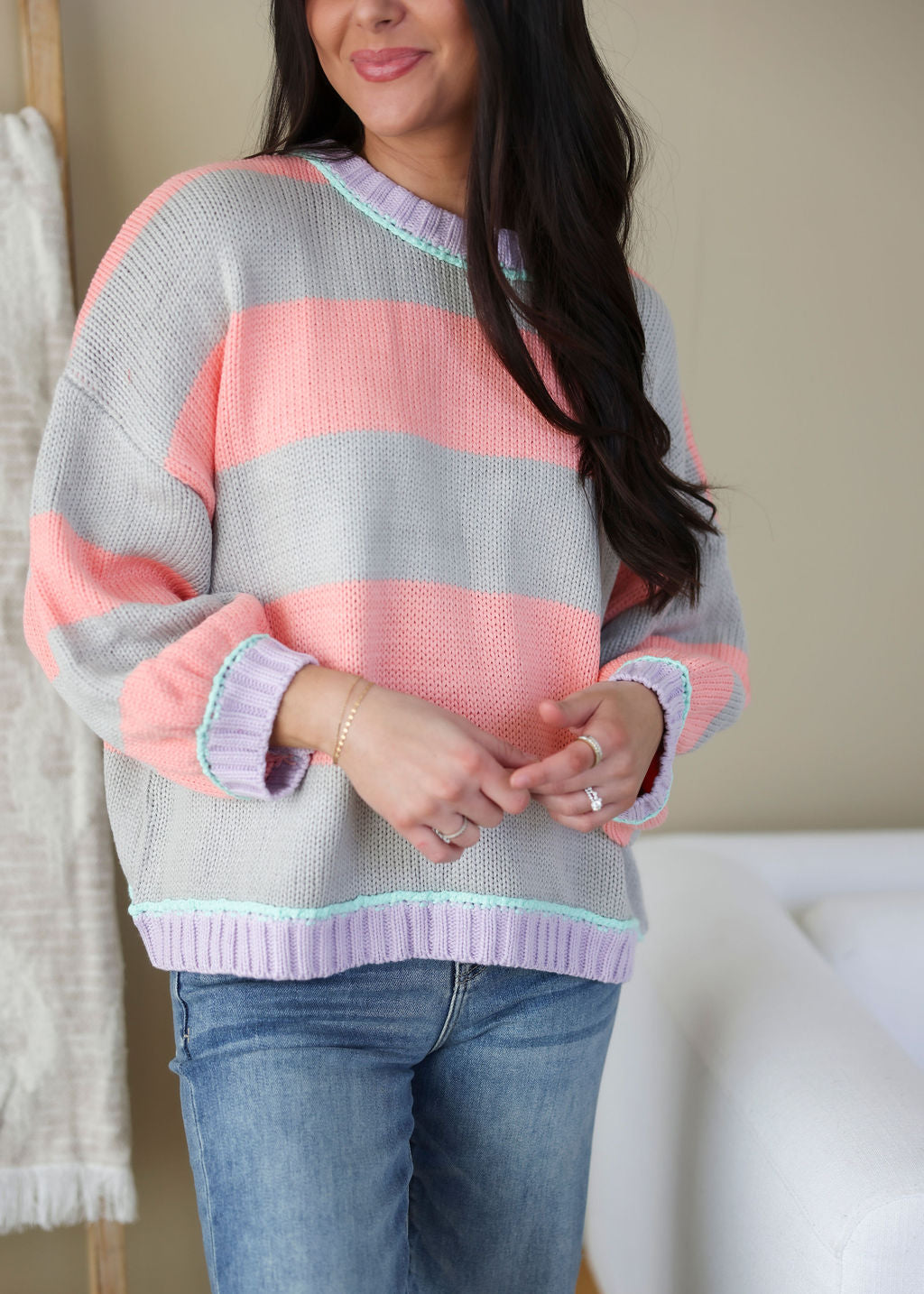 Sunset Striped Sweater