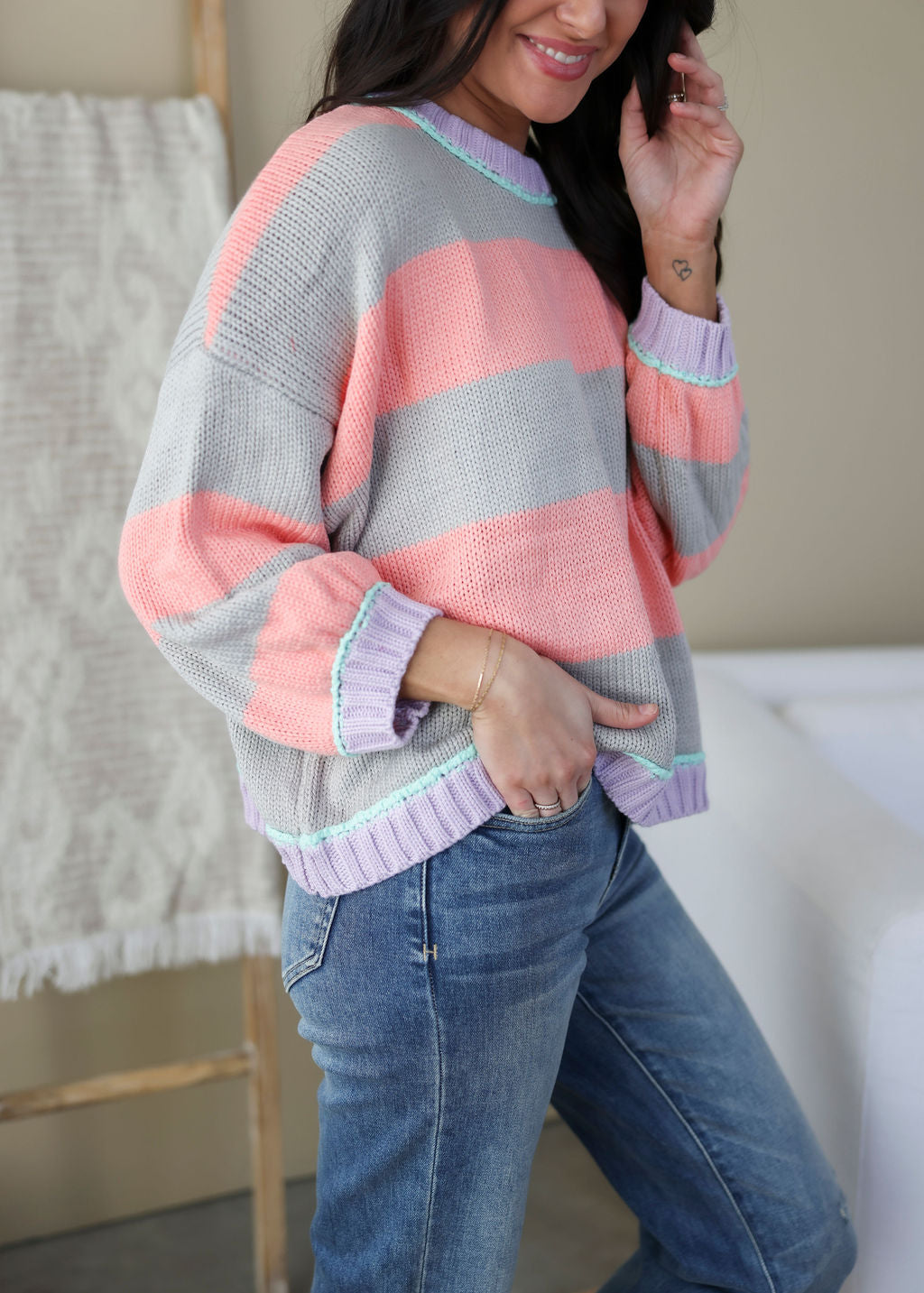 Sunset Striped Sweater
