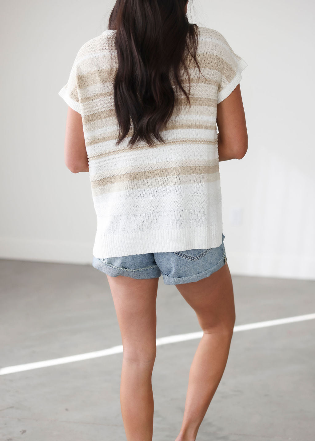 Sophie Striped Knit Tunic Top