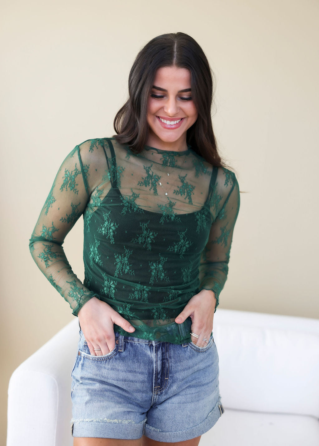 Ember Floral Mesh Top