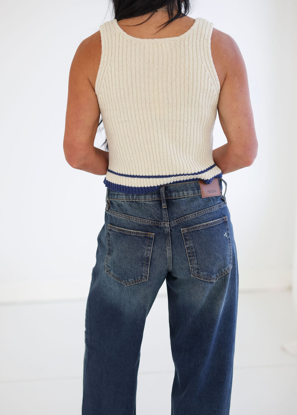 Josy Contrast Knit Tank