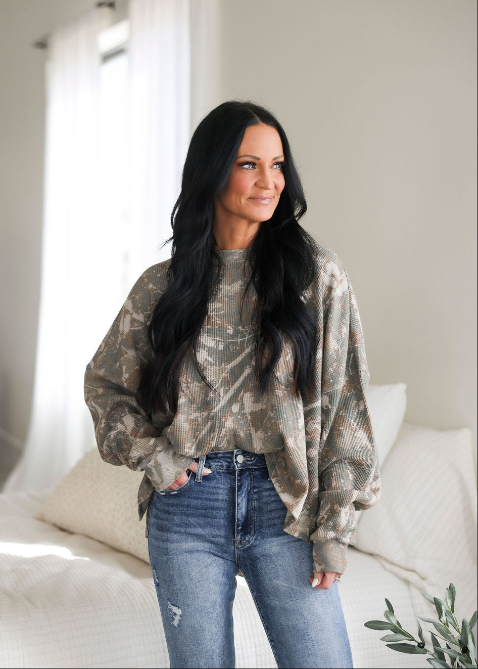 Sky Waffle Long Sleeve by Lily & Lottie