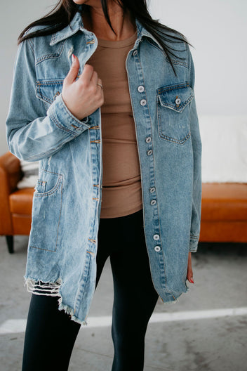 Act Out Denim Shacket
