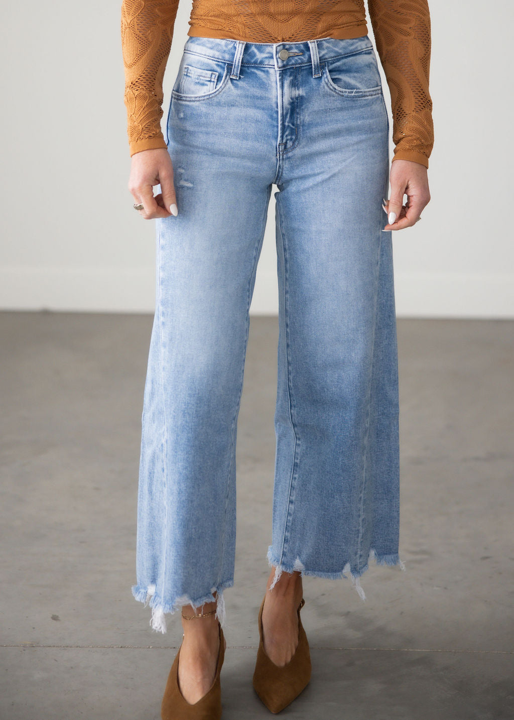 Kya Lovervet Cropped Wide Leg Jeans