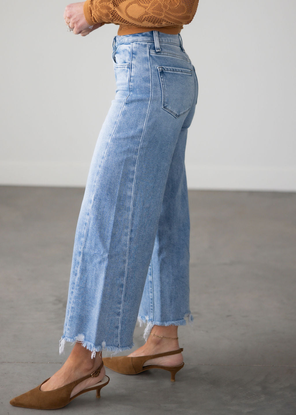 Kya Lovervet Cropped Wide Leg Jeans