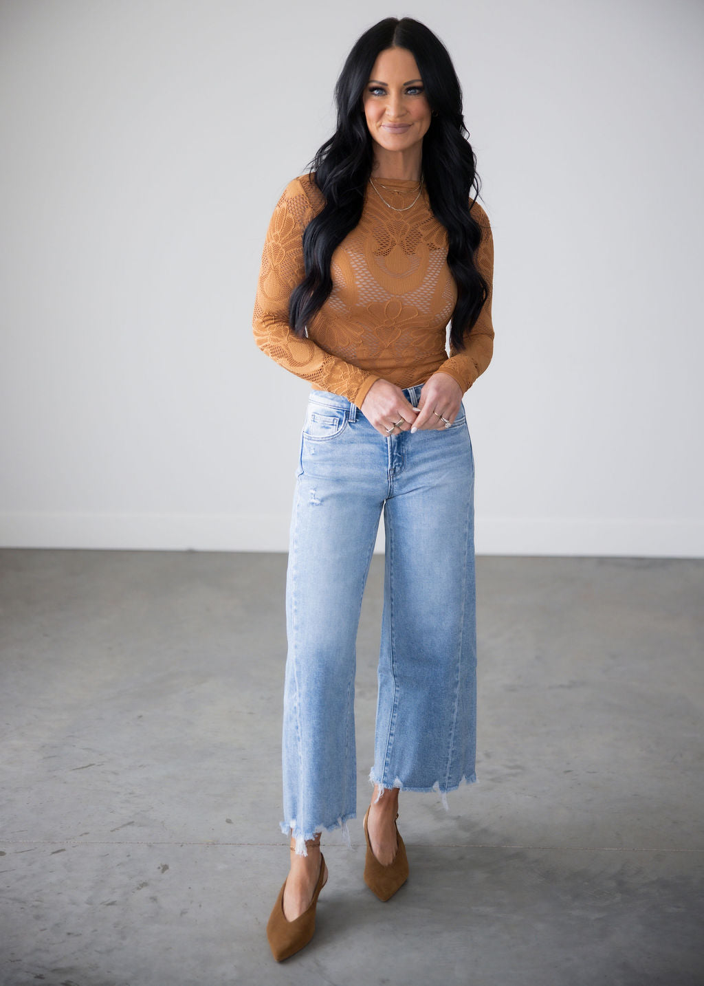 Kya Lovervet Cropped Wide Leg Jeans