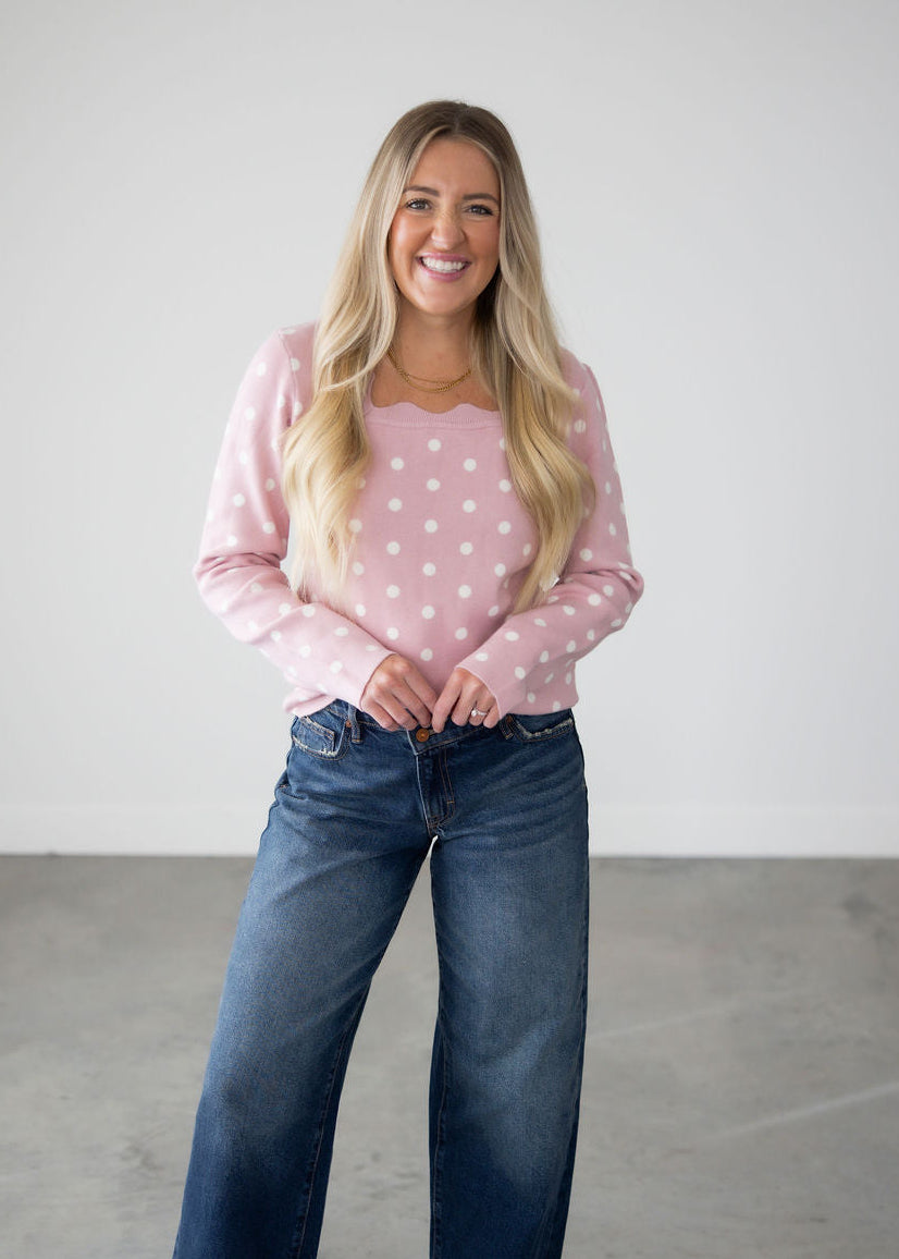 Kyle Polka Dot Knit Top