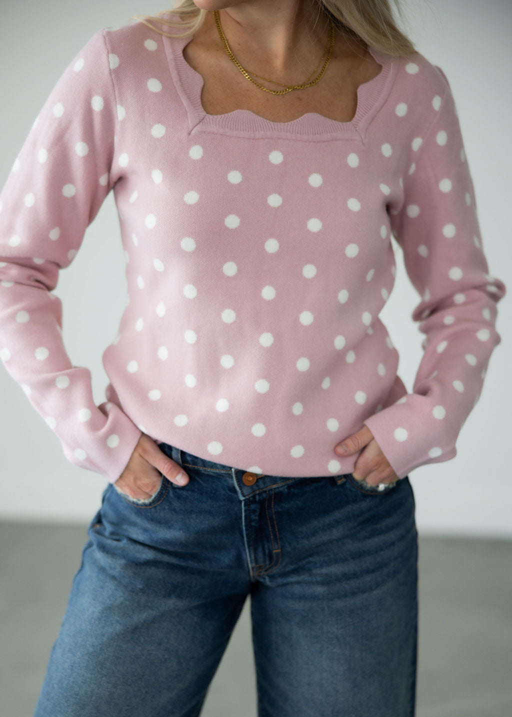 Kyle Polka Dot Knit Top
