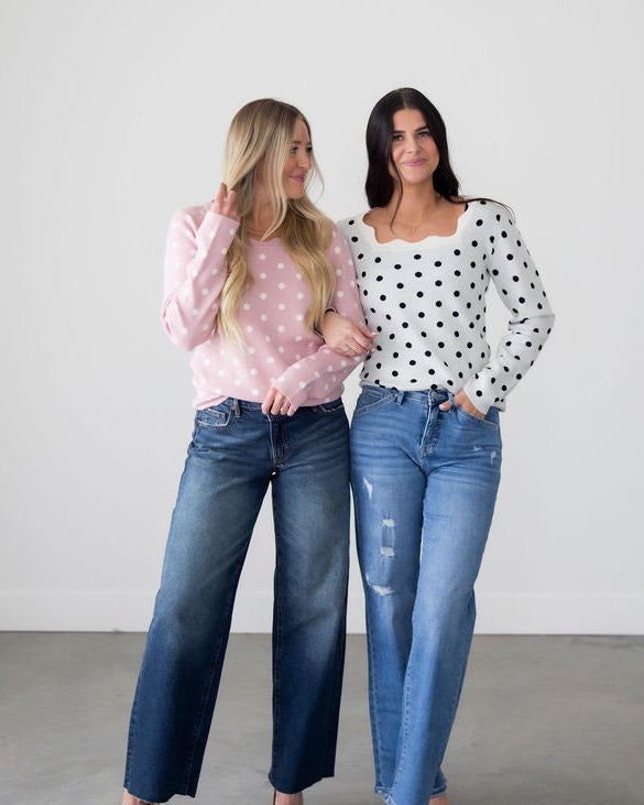 Kyle Polka Dot Knit Top
