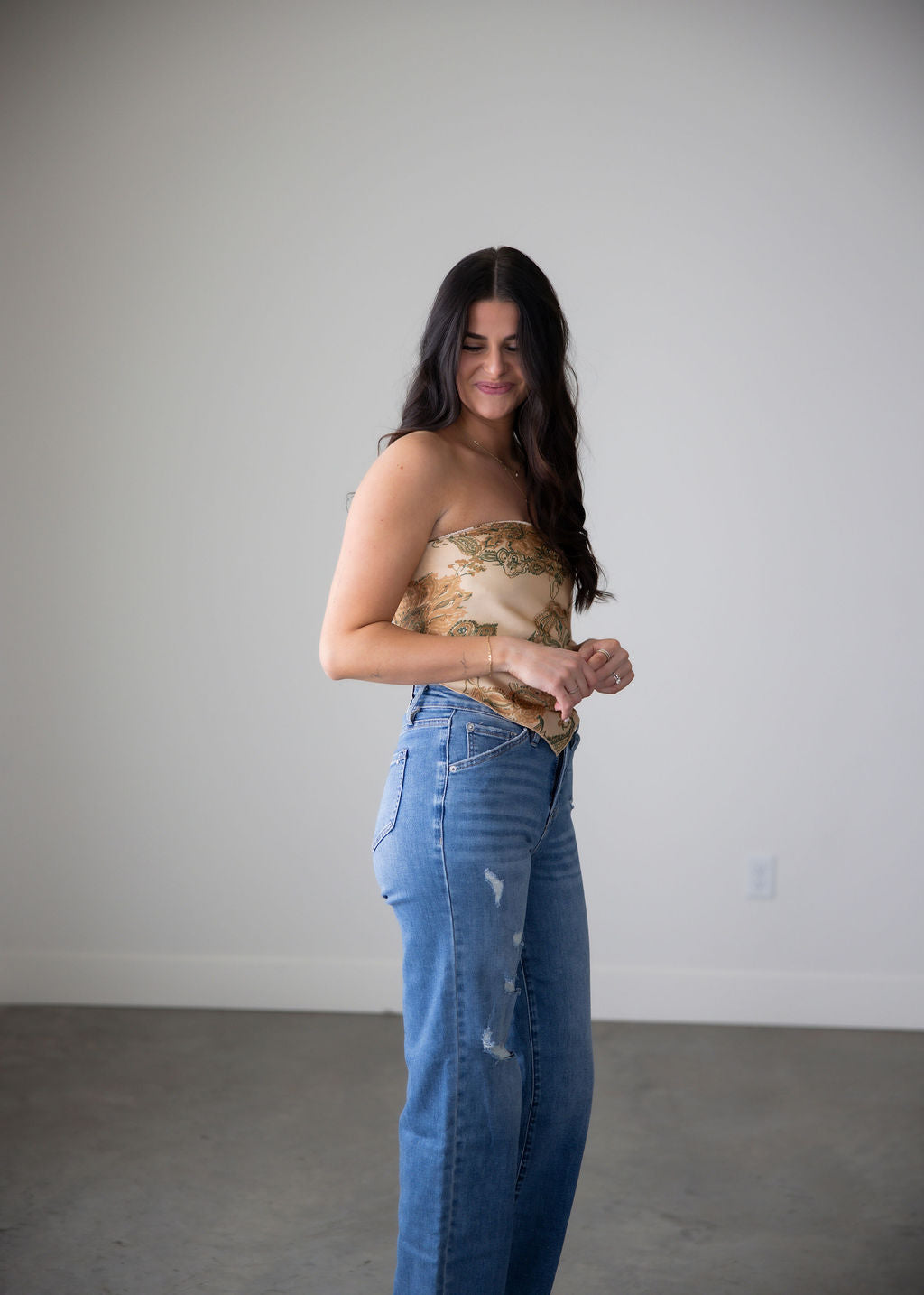 Cadee Satin Bandana Tube Top