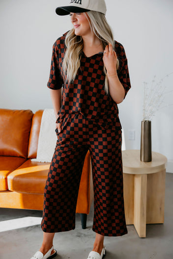 Tanya Checkered Pant Set