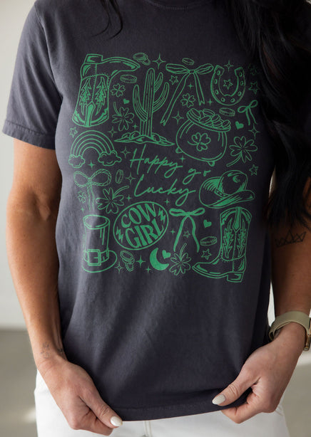 Lucky Cowgirl Graphic Tee product view