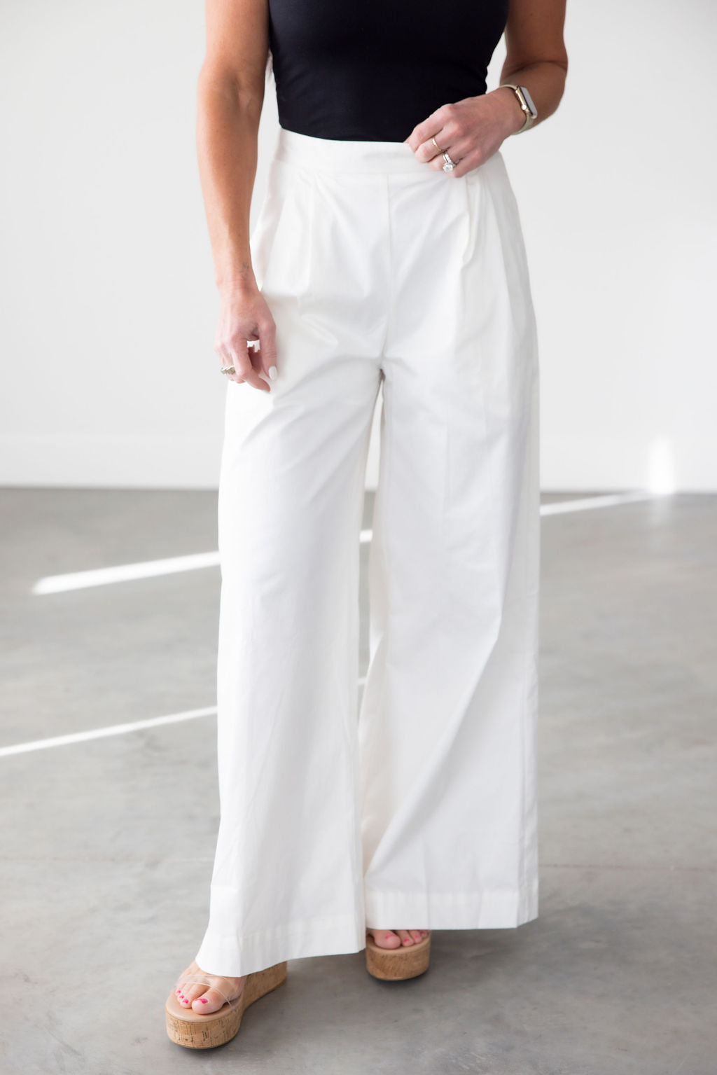 image of Amaya Pleated Wide Leg Pants