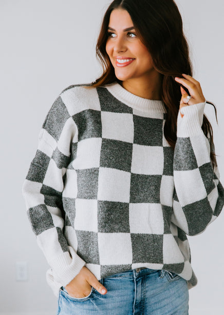 Sevyn Checkered Sweater