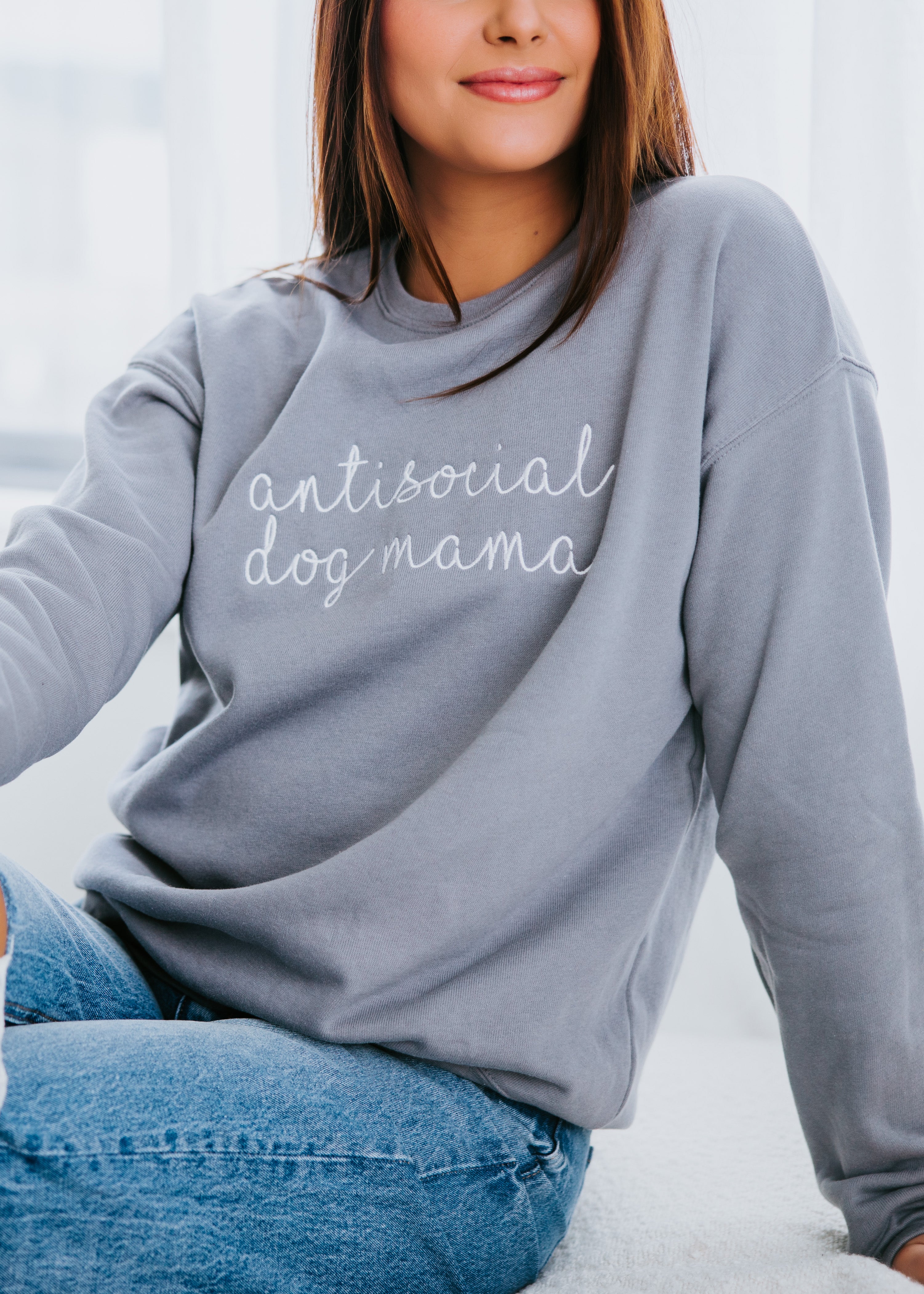 image of Antisocial Dog Mama Sweatshirt