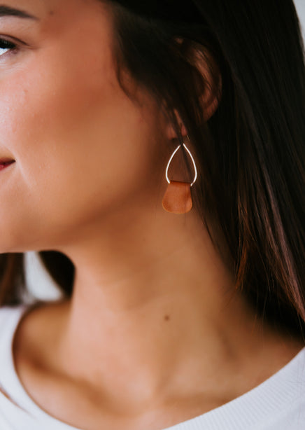 Legion Leather Accent Drop Earrings