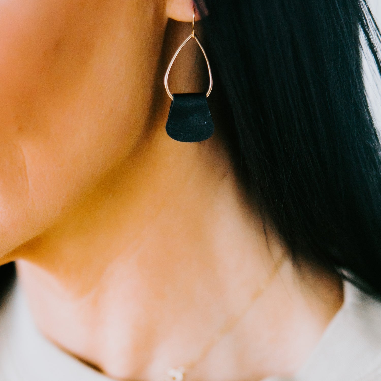 Legion Leather Accent Drop Earrings