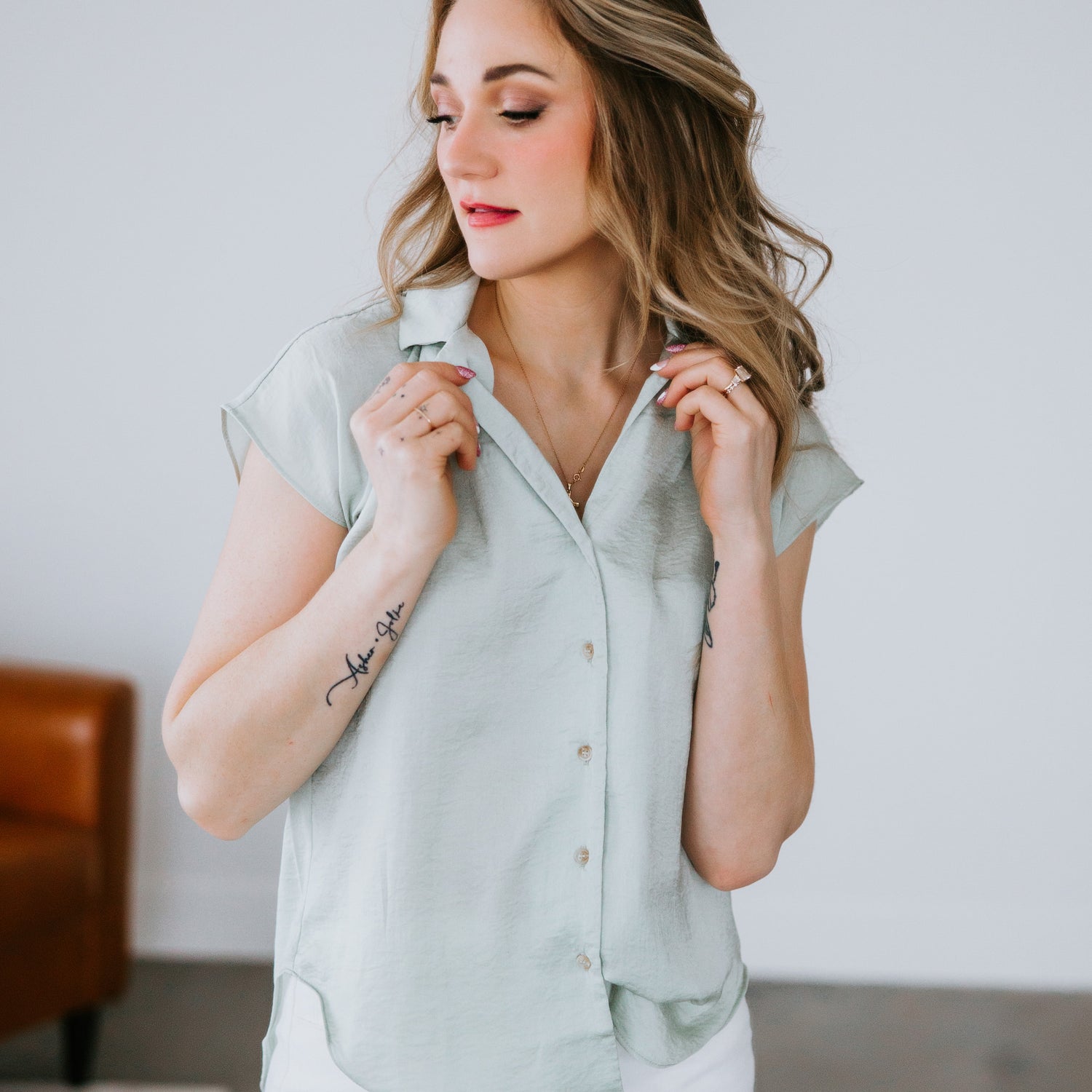 Barrie Button Up Top