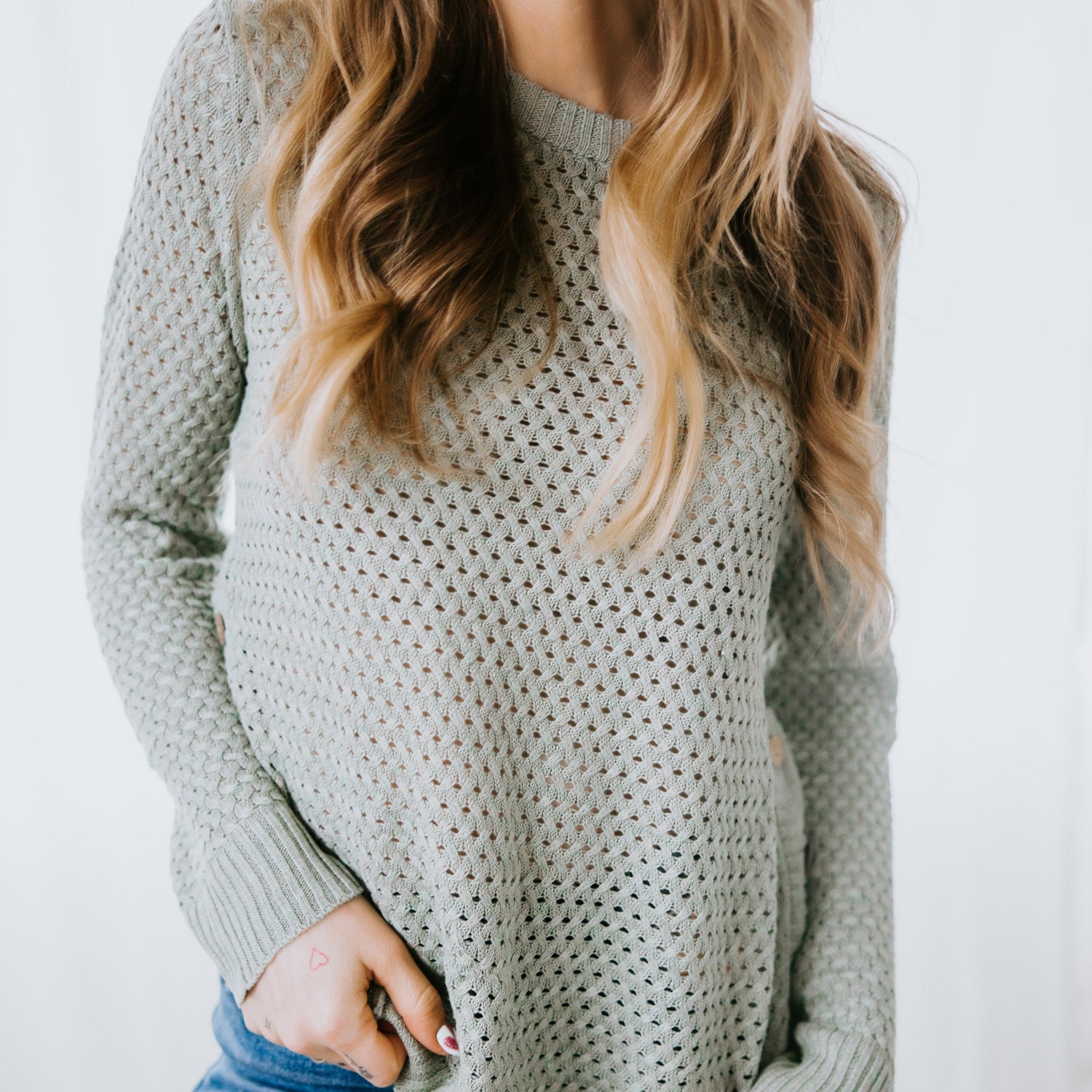 Sterling Side Button Sweater