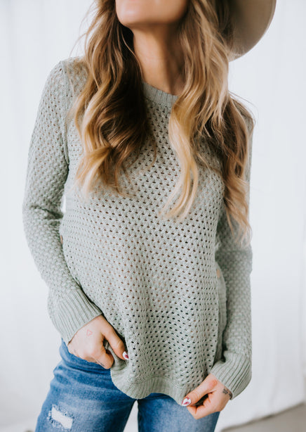 Sterling Side Button Sweater