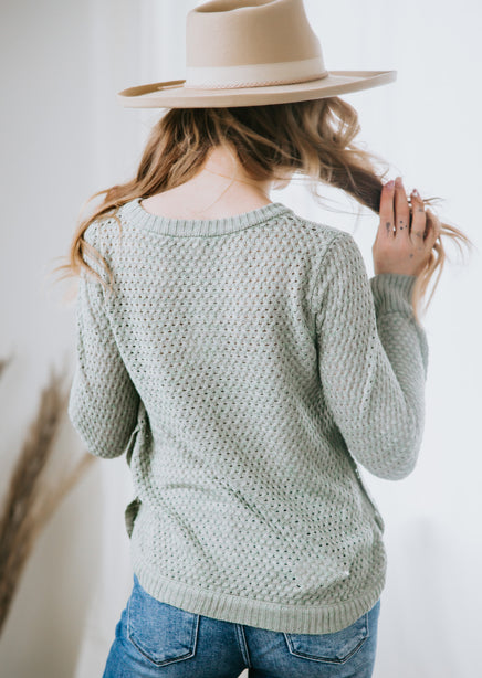 Sterling Side Button Sweater