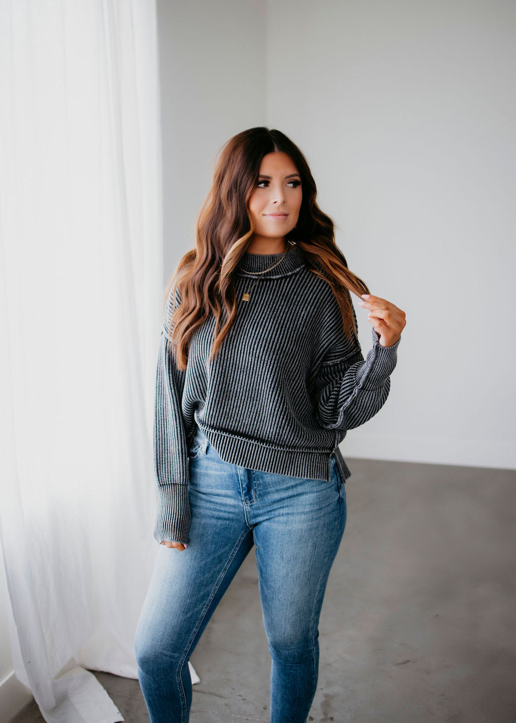 Emelia Ribbed Knit Sweater