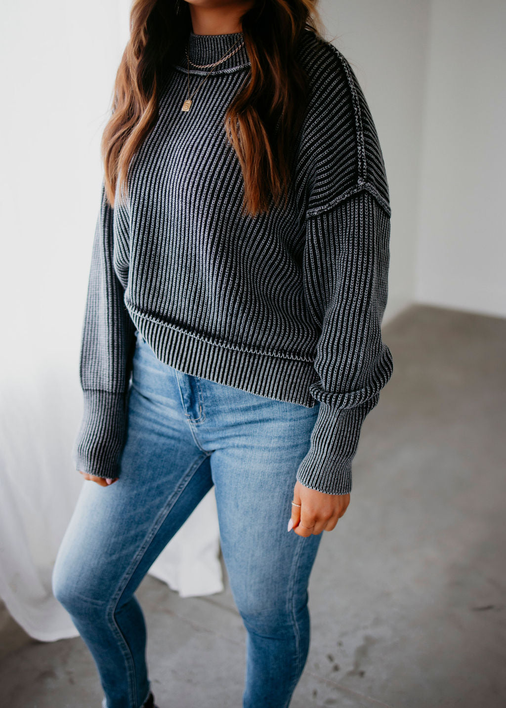 Emelia Ribbed Knit Sweater