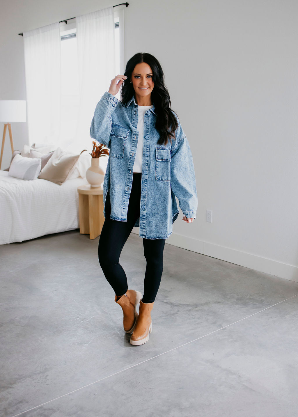 Finlee Oversized Denim Shirt