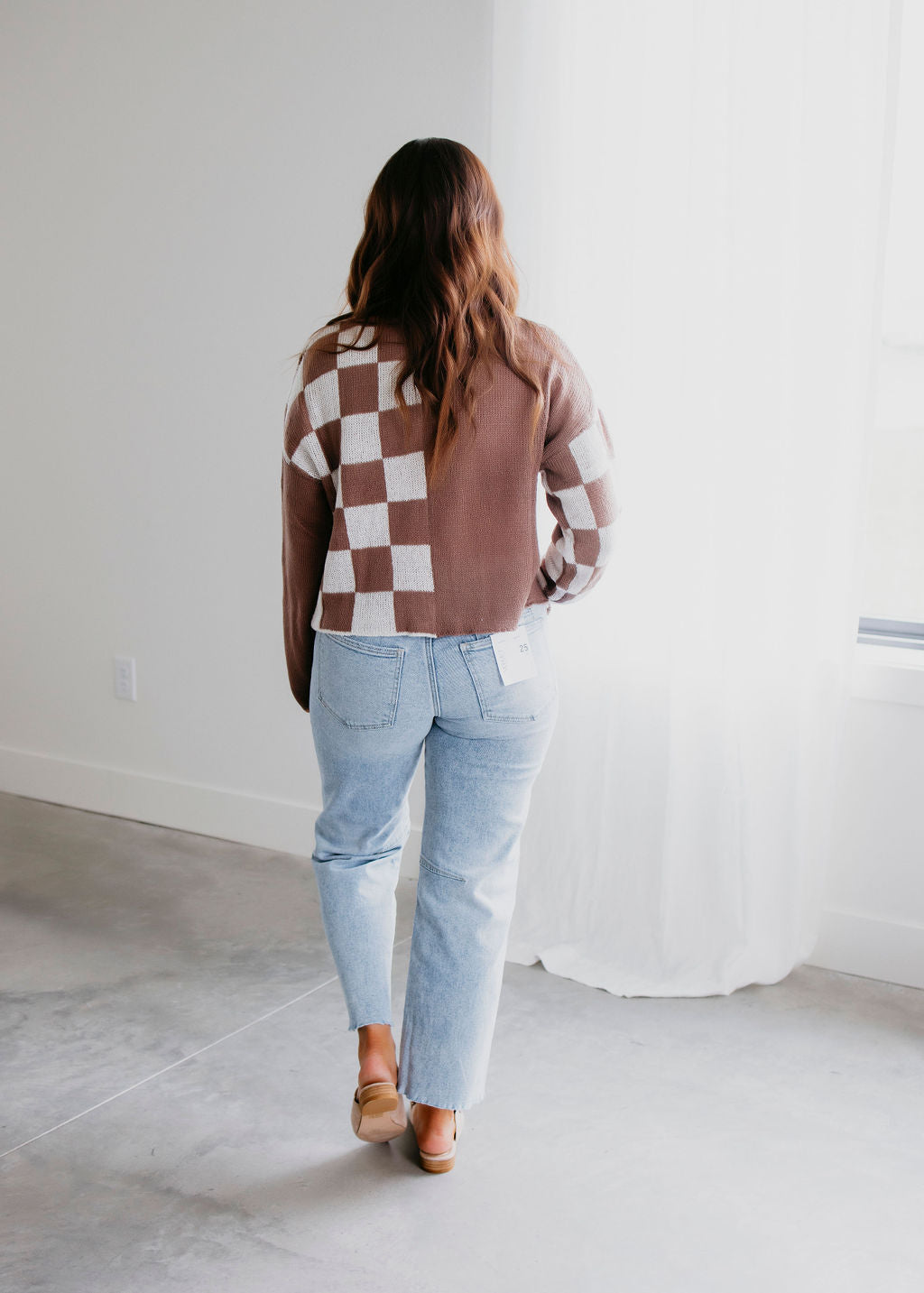 Kaela Checkered Knit Sweater