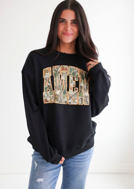 Camo Amen Graphic Crew product view