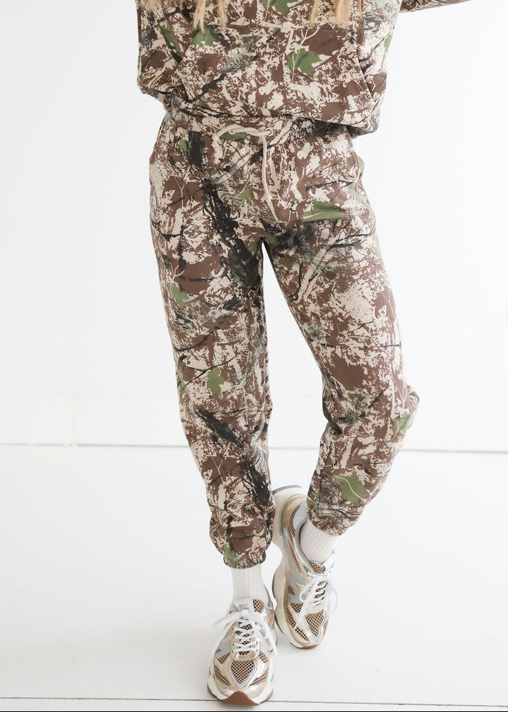 Mixed Sand Camo Joggers by Lily & Lottie