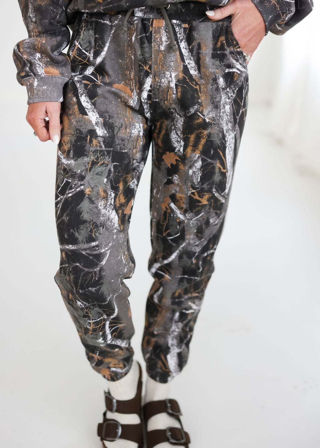 Backwoods Camo Joggers by Lily & Lottie