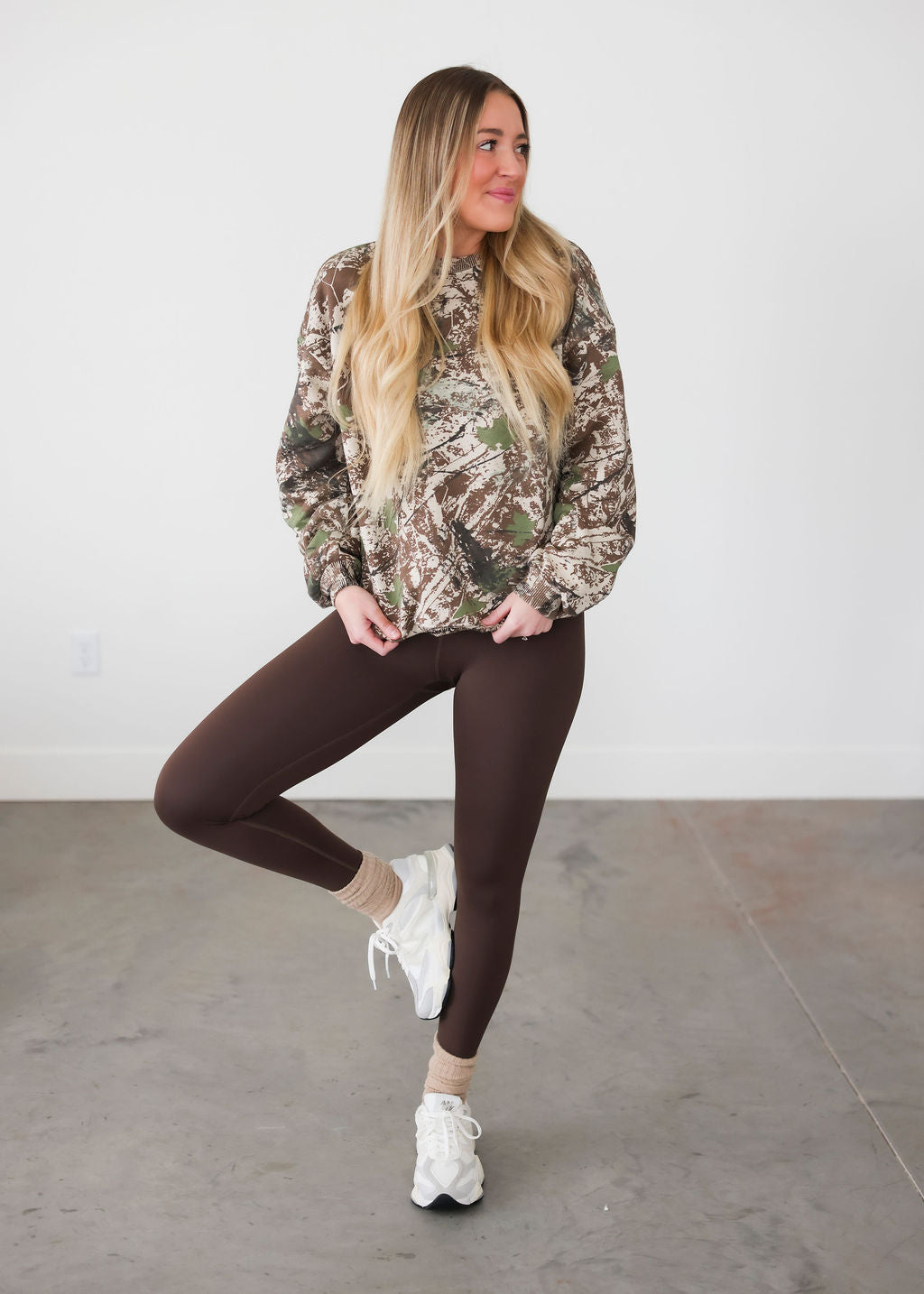 Mixed Sand Camo Crew by Lily & Lottie