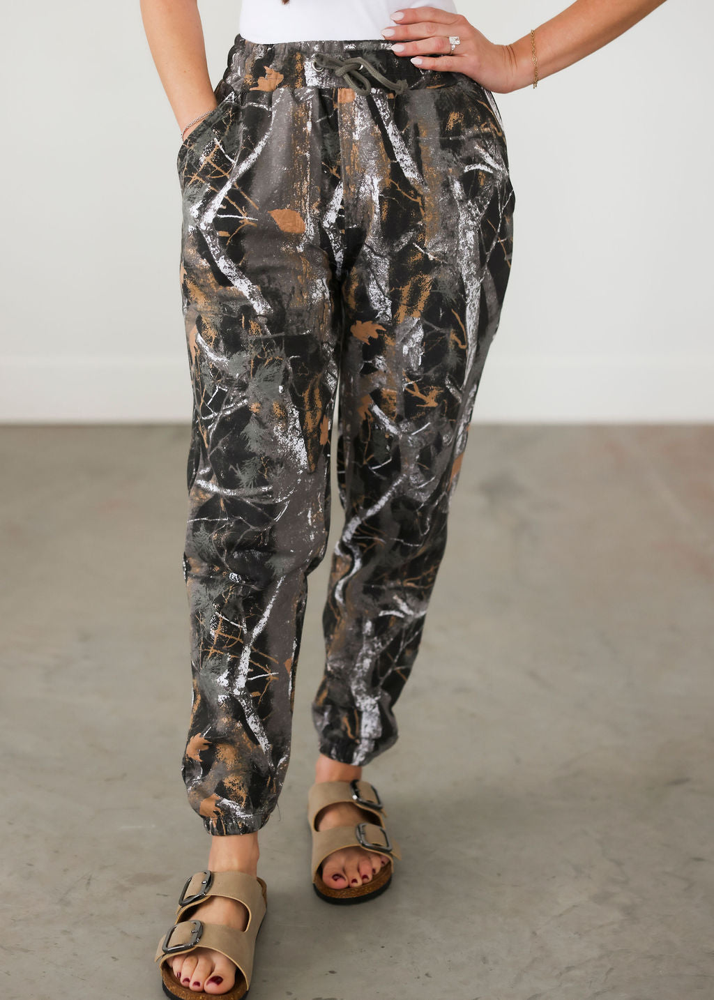 image of Backwoods Camo Joggers by Lily & Lottie