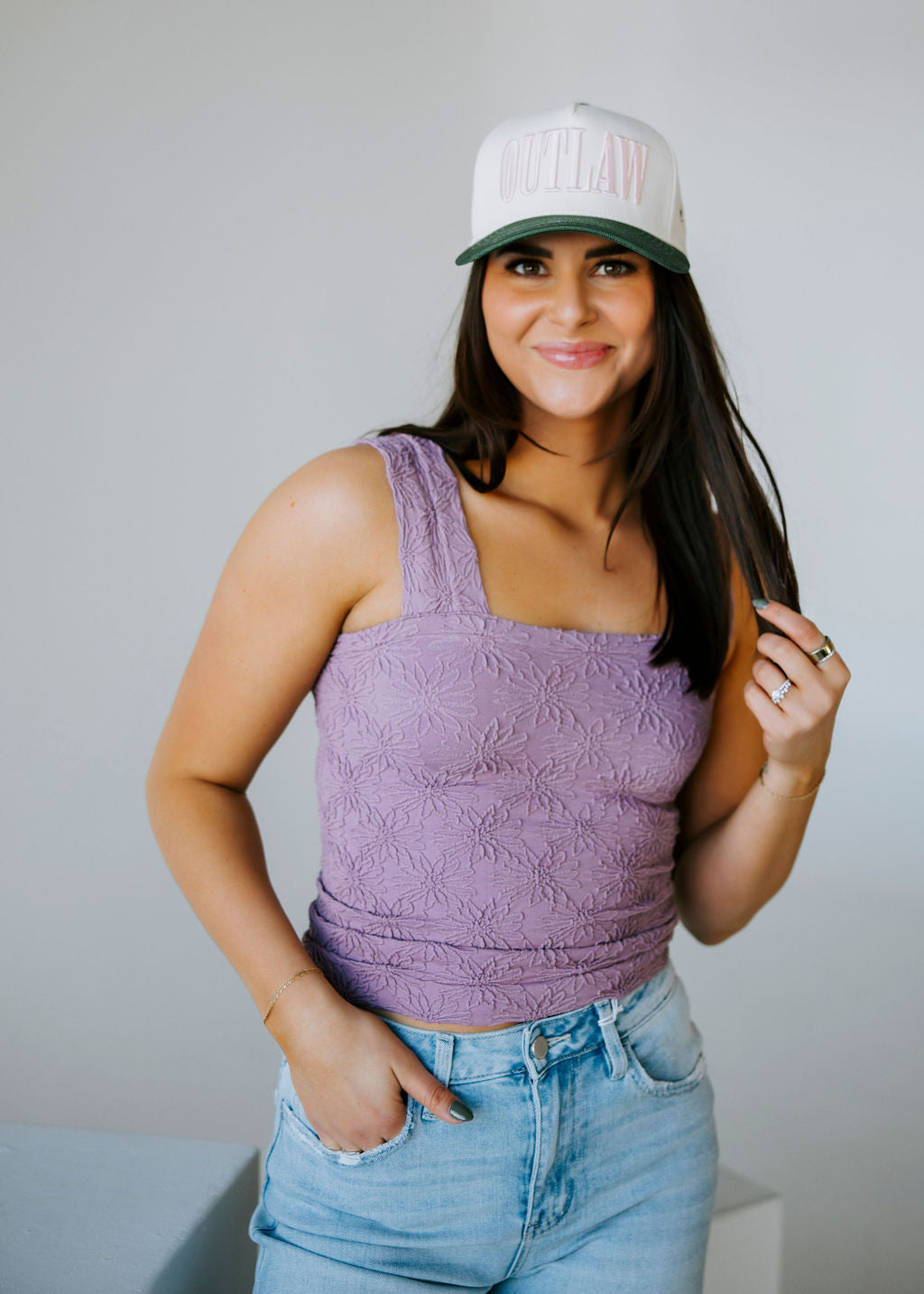 image of Tamla Floral Jacquard Tank