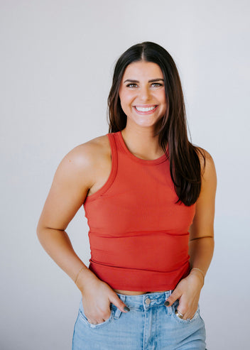 Jayna Ribbed Racerback Tank