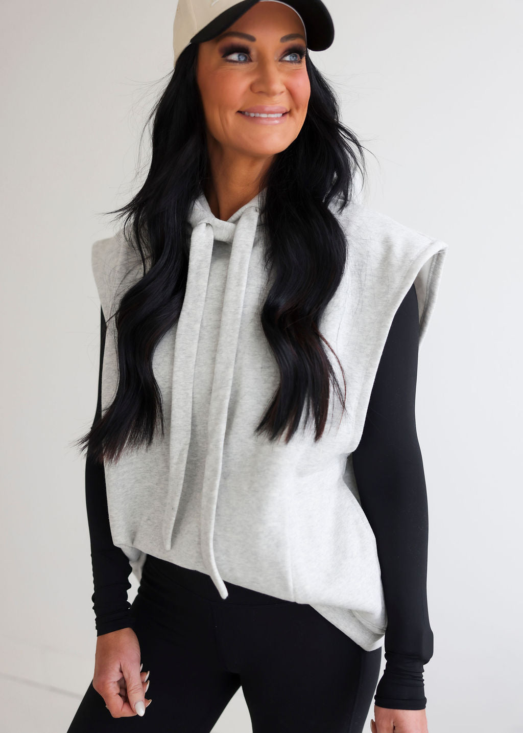 Torey Oversized Sleeveless Hoodie