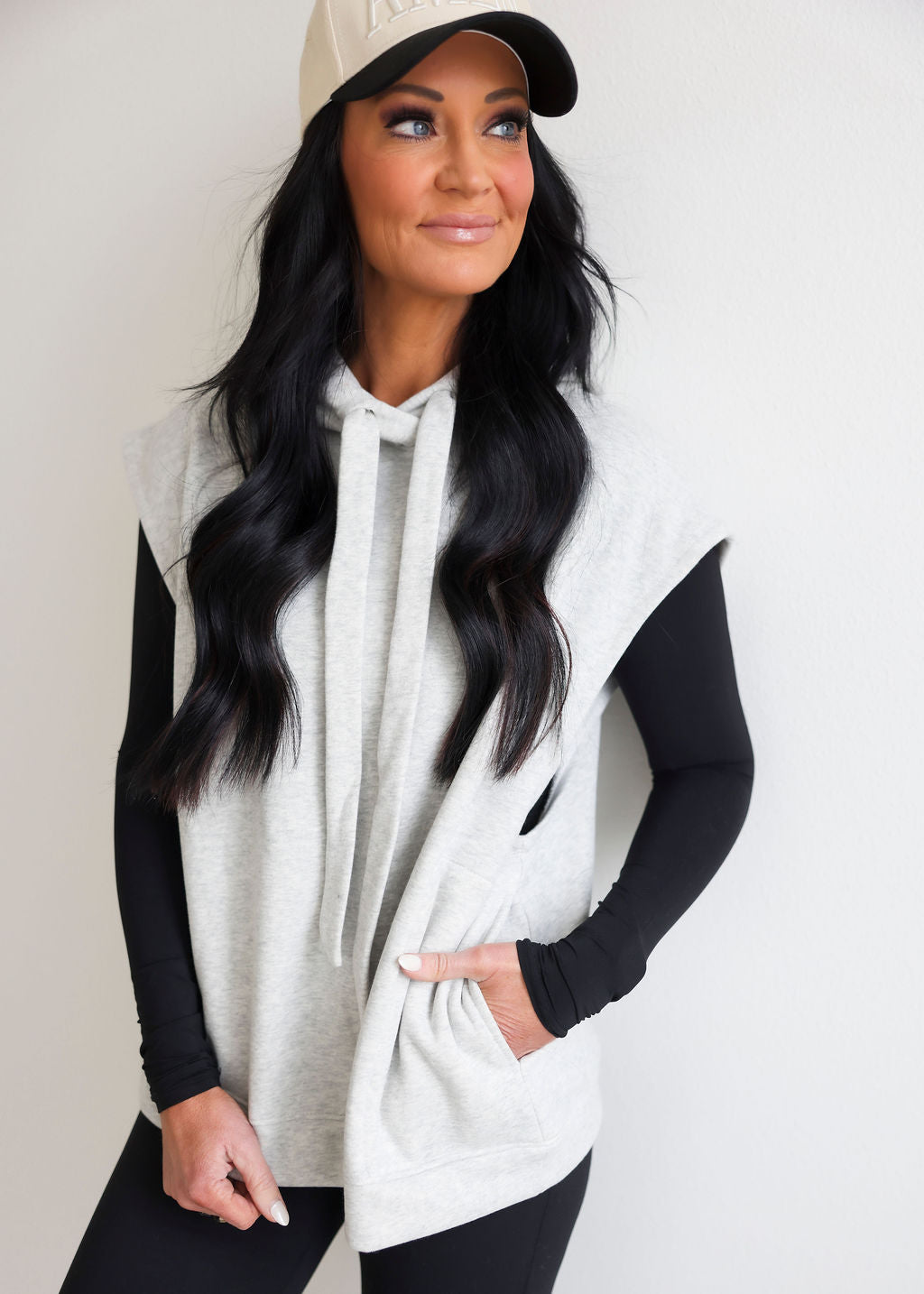 Torey Oversized Sleeveless Hoodie