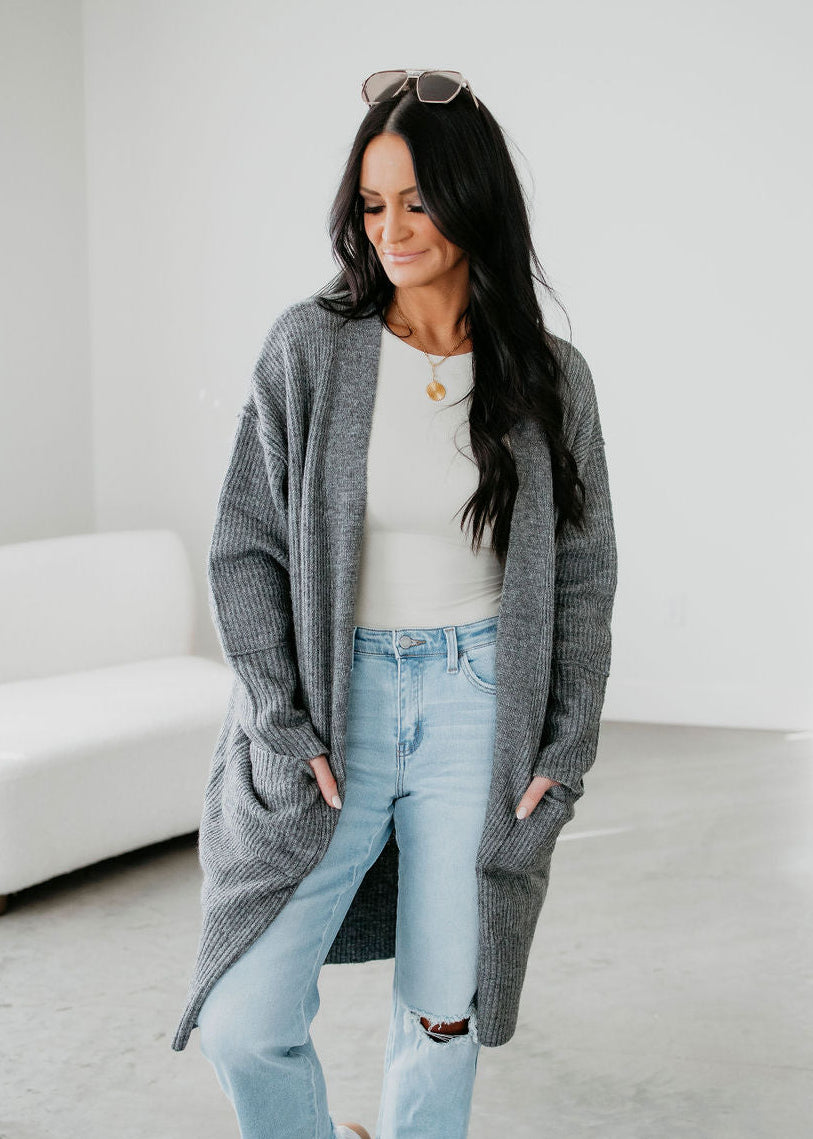 Cardigan Lidira - Grise Foncée - Taille EG - Occasion Très Bon état