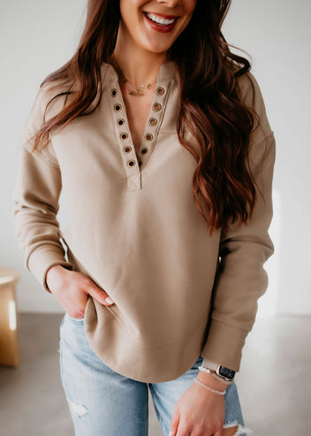 Margo Eyelet Detail Pullover