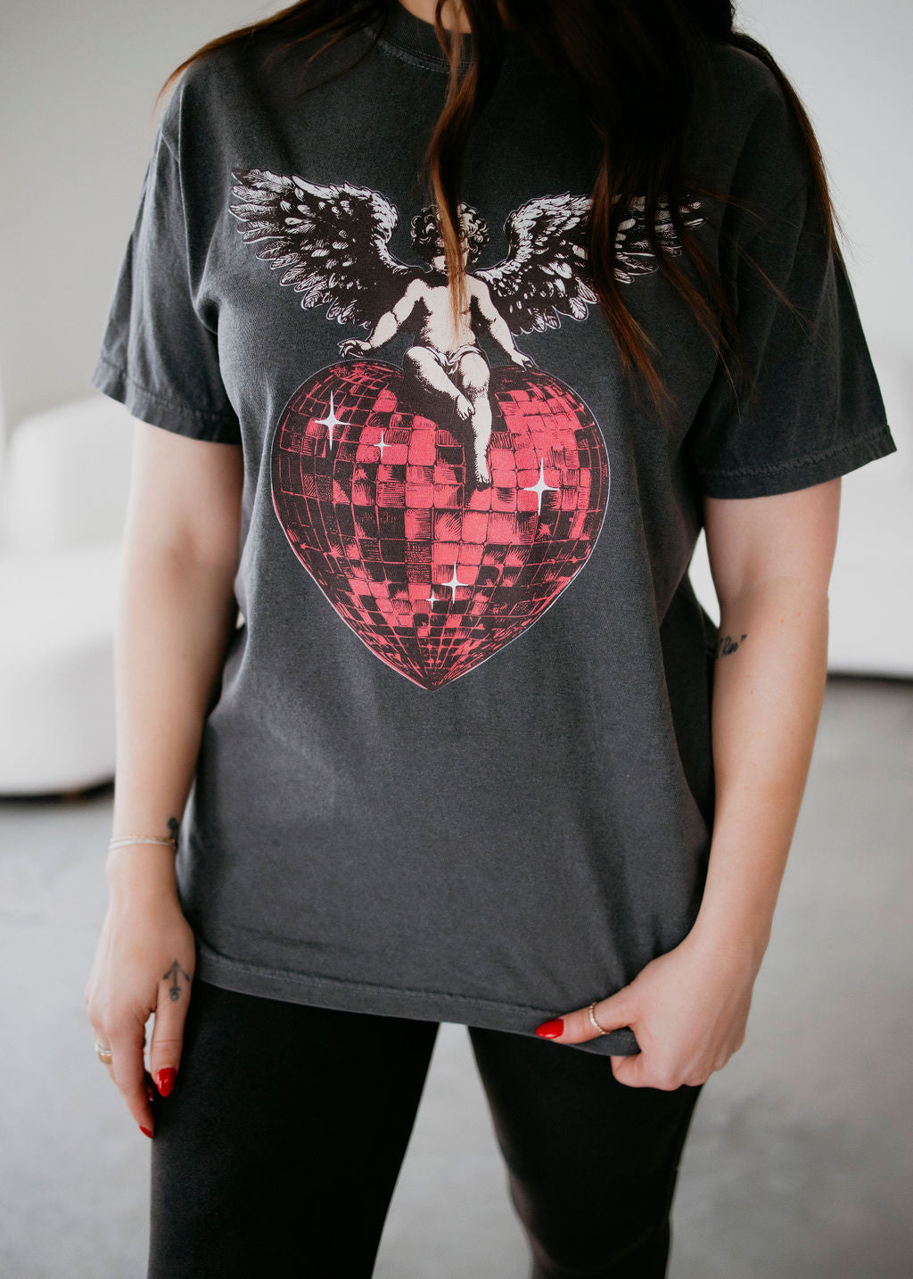 image of Disco Heart Graphic Tee