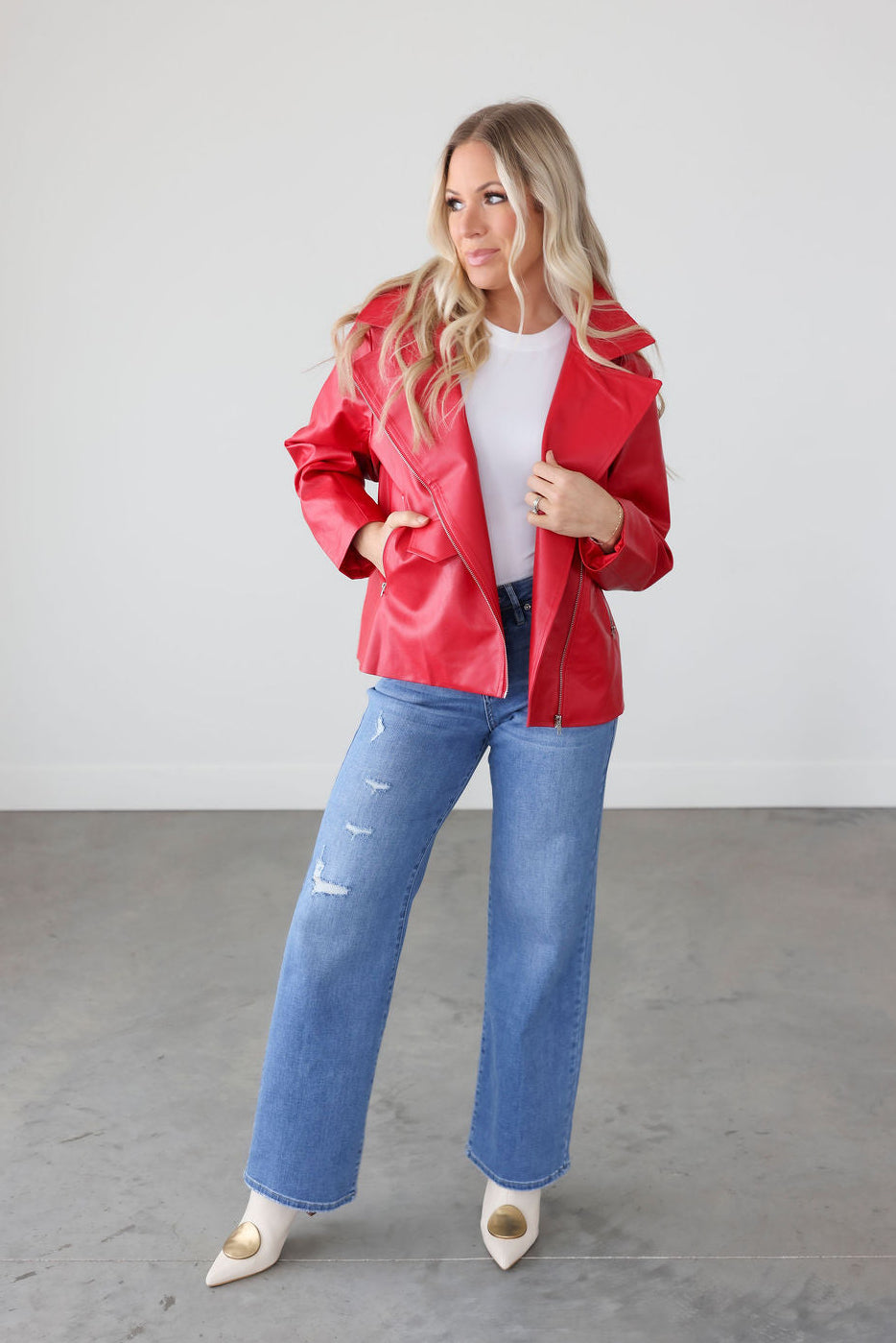 Siena Faux Leather Moto Jacket