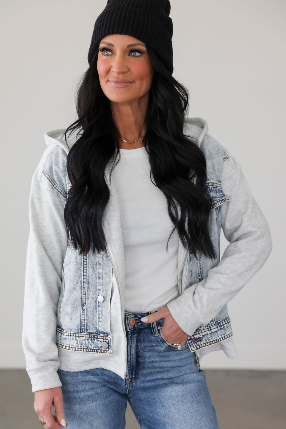 Lany Hooded Denim Jacket