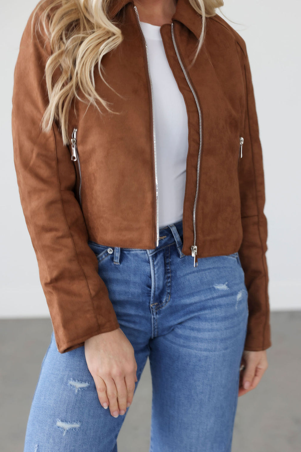 Crissy Suede Cropped Jacket