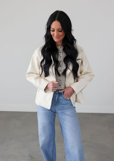 Siena Faux Leather Moto Jacket product view