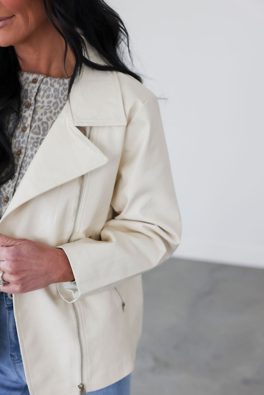 Siena Faux Leather Moto Jacket