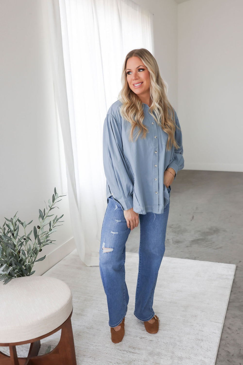 Quin Button Up Top
