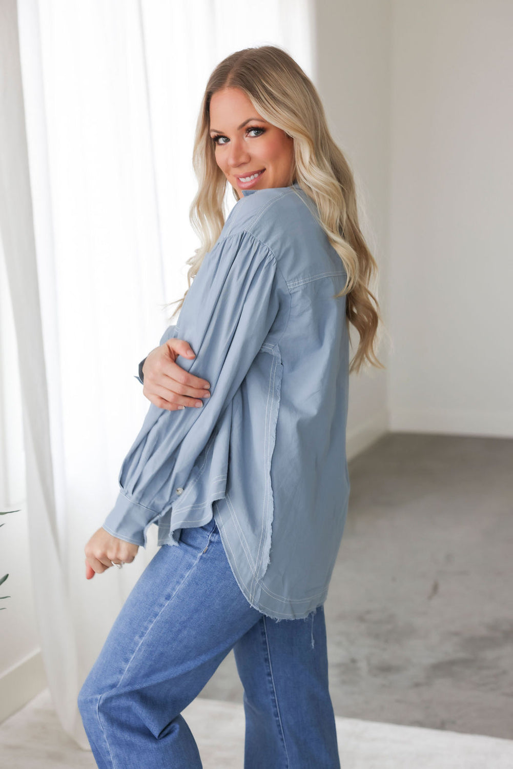 Quin Button Up Top