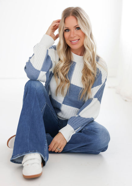 Loren Checkered Sweater product view