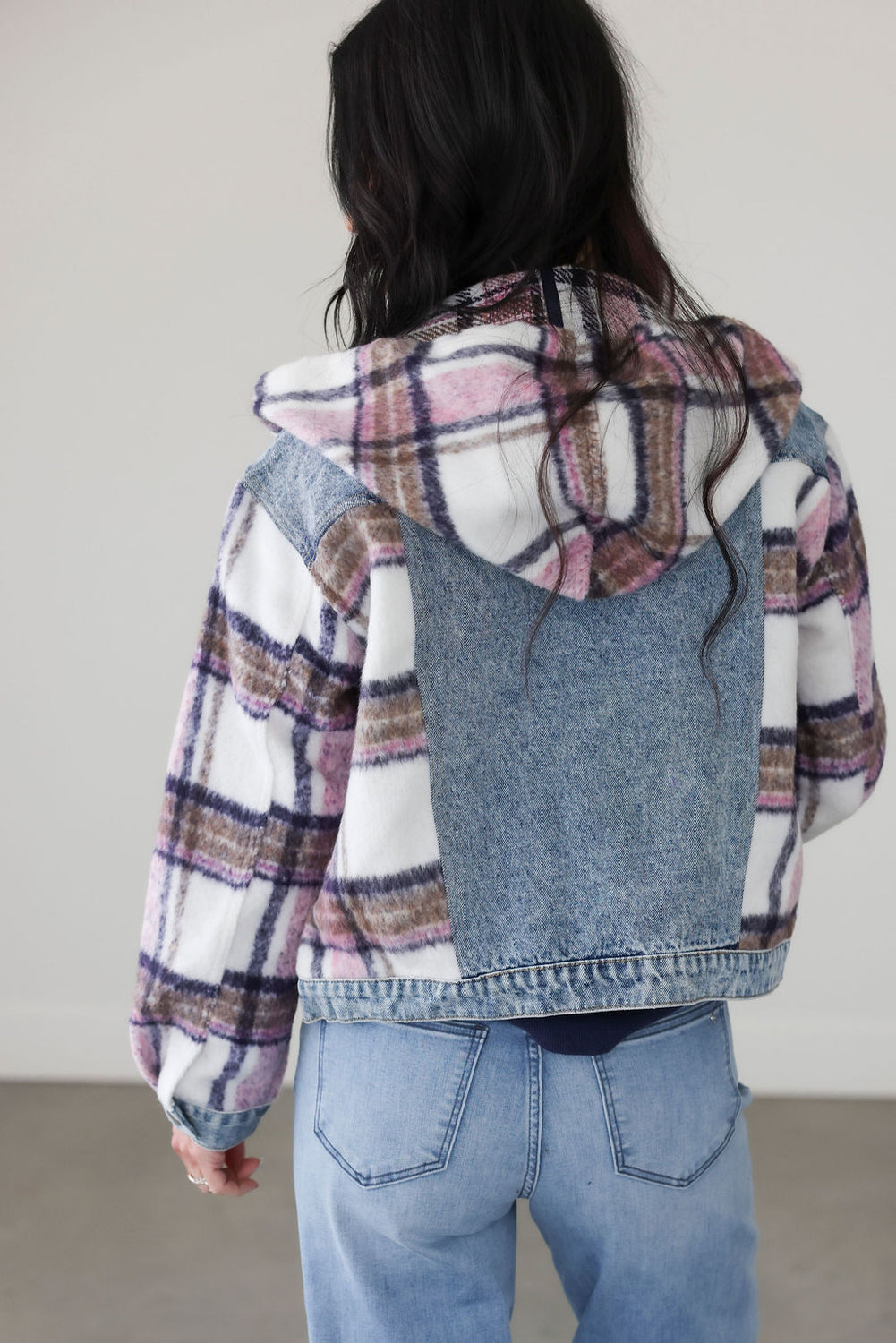 Dally Plaid Denim Jacket